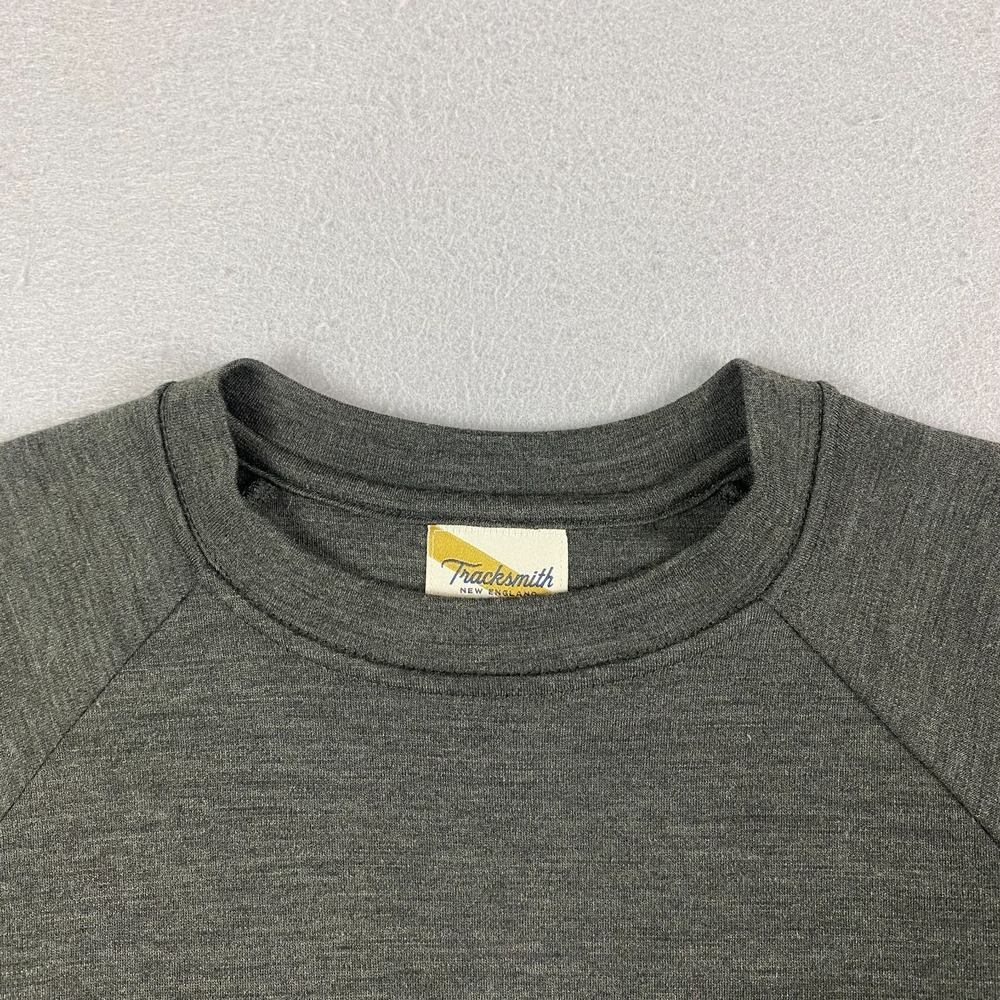 TRACKSMITH womens Merino Wool Downeaster Crewneck pullover sweater L green - Picture 4 of 15